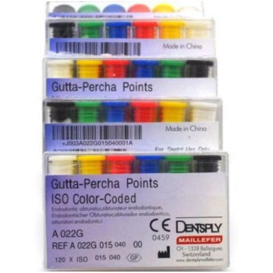 Gutta-Percha Points Colour Coded