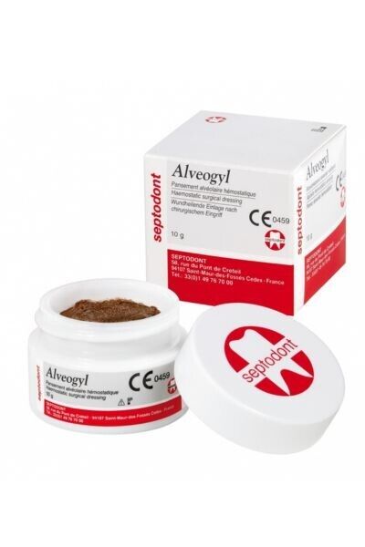 Septodont Alveogyl : Rapid relief for dry socket and post-extraction car (10g)