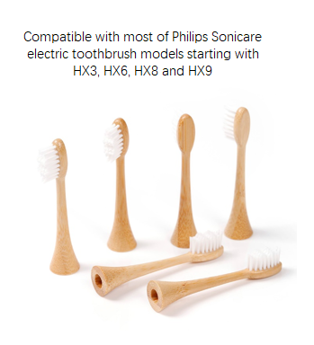 Oral-B compatible bamboo toothbrush heads