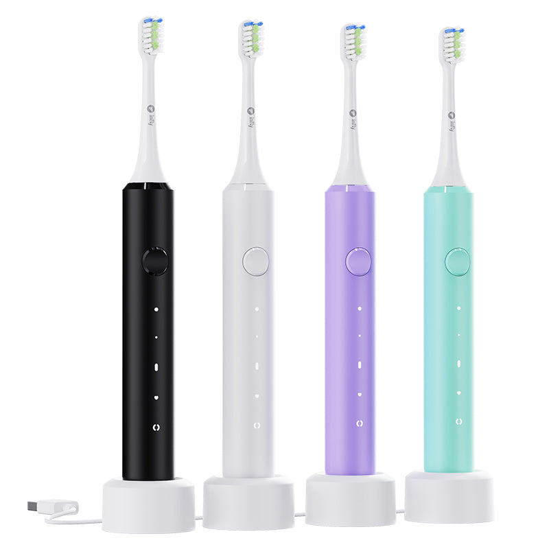 Infly T03S white black Rechargeable IPX7 Waterproof Sonic Electric Toothbrush