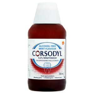 Corsodyl 0.2% Alcohol Free Mint Gum Problem Treatment Mouthwash 300ml