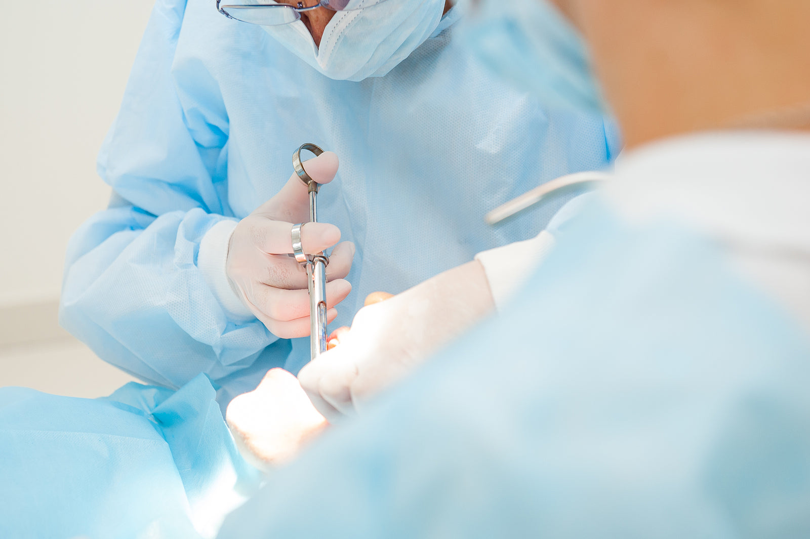 Dental composite syringe - dental surgery process