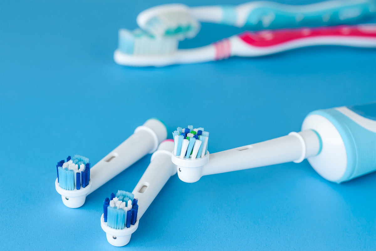 dental care products - electric toothbrush and classic brush