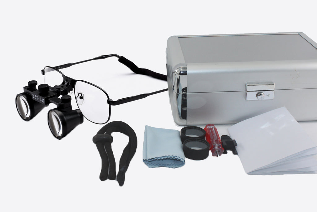 Flip Up Galilean Dental Surgical Loupes 2.5X 3.0X 3.5X  With Pure Titanium Frames
