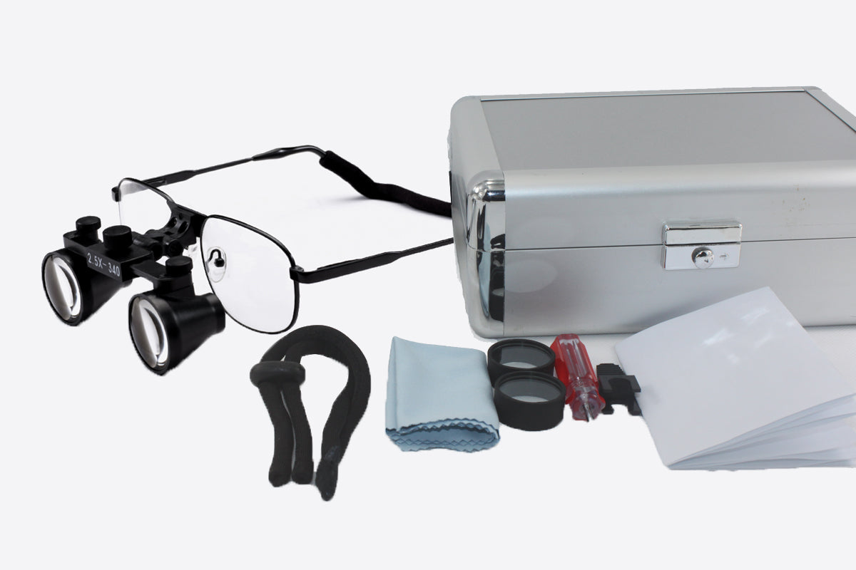 Flip Up Galilean Dental Surgical Loupes 2.5X 3.0X 3.5X  With Pure Titanium Frames
