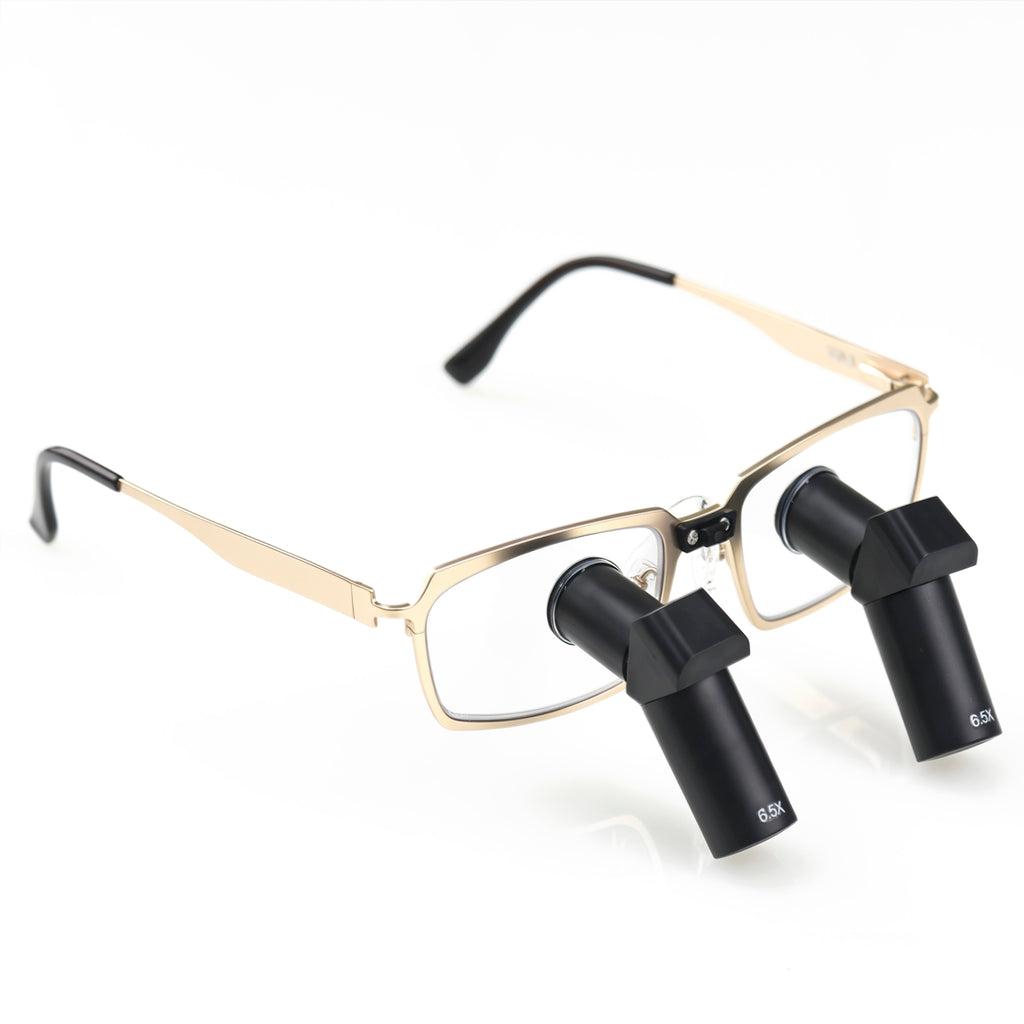 650X TTL Dental Loupes Through the Lens Angled Dental Surgical Loupes Magnifier for Dentists