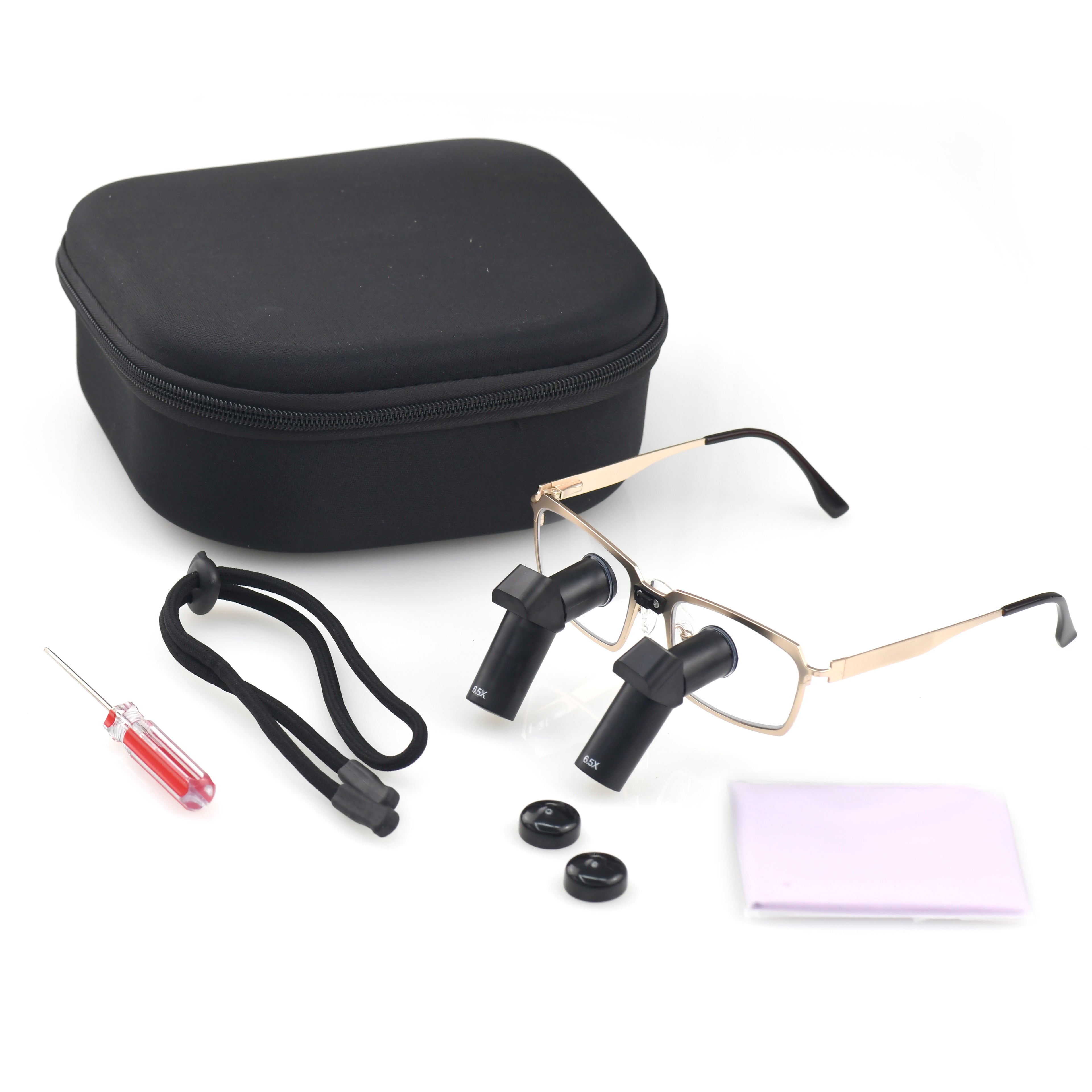 650X TTL Dental Loupes Through the Lens Angled Dental Surgical Loupes Magnifier for Dentists