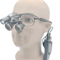 Flip Up Galilean Dental Loupes 2.5x 3.0x 3.5x  titanium frames with portable light CHL-JCM-08P-CP