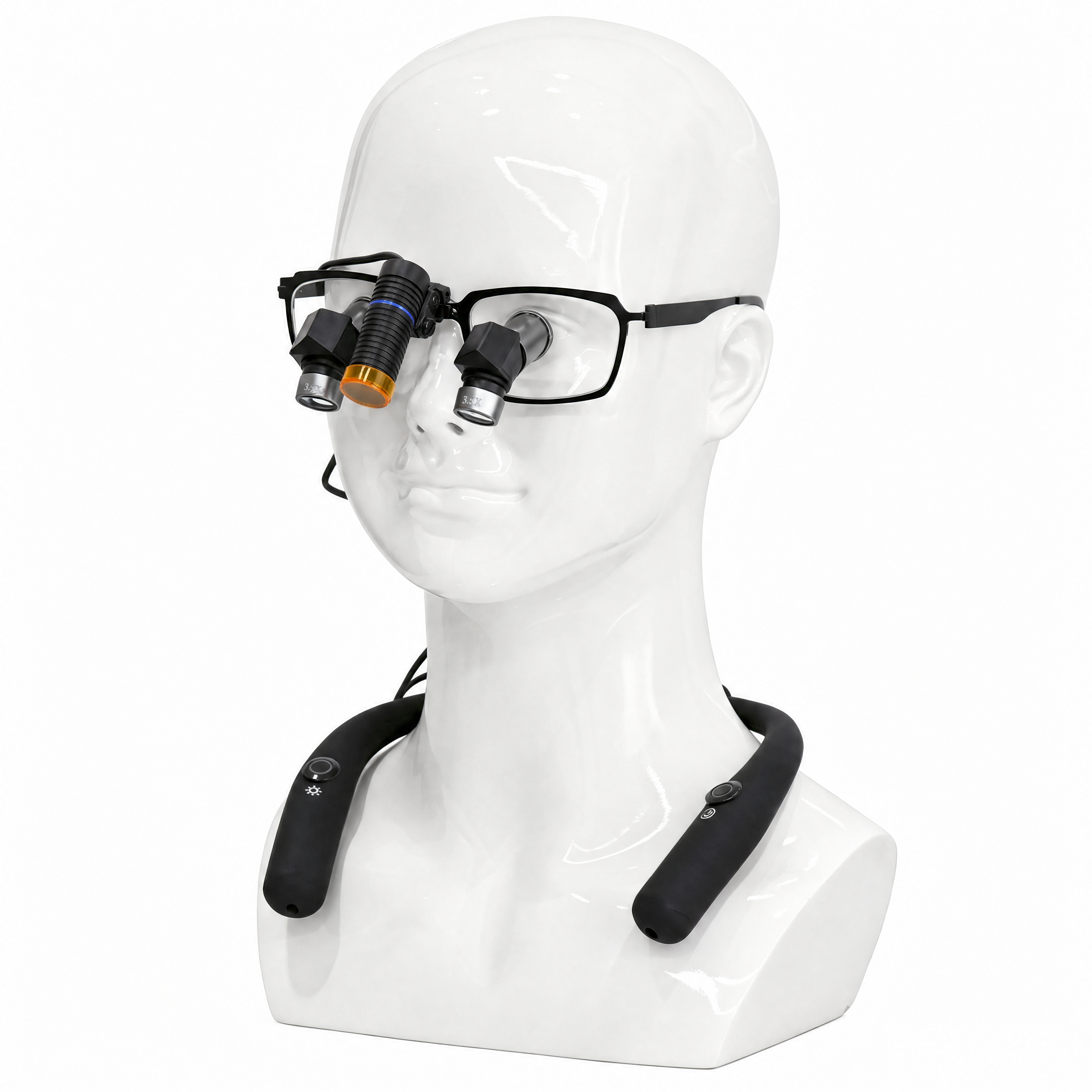 7W  Neck-Hanging LED dental headlamp neck mounted with 3.5X TTL surgical loupe