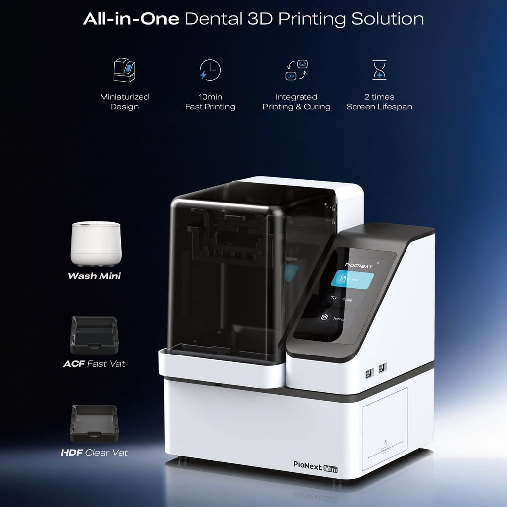 PioNext Mini All-in-One Dental 3D Printer – Fast Chairside Printing & Curing System (9K LCD, 10-Min Prints)