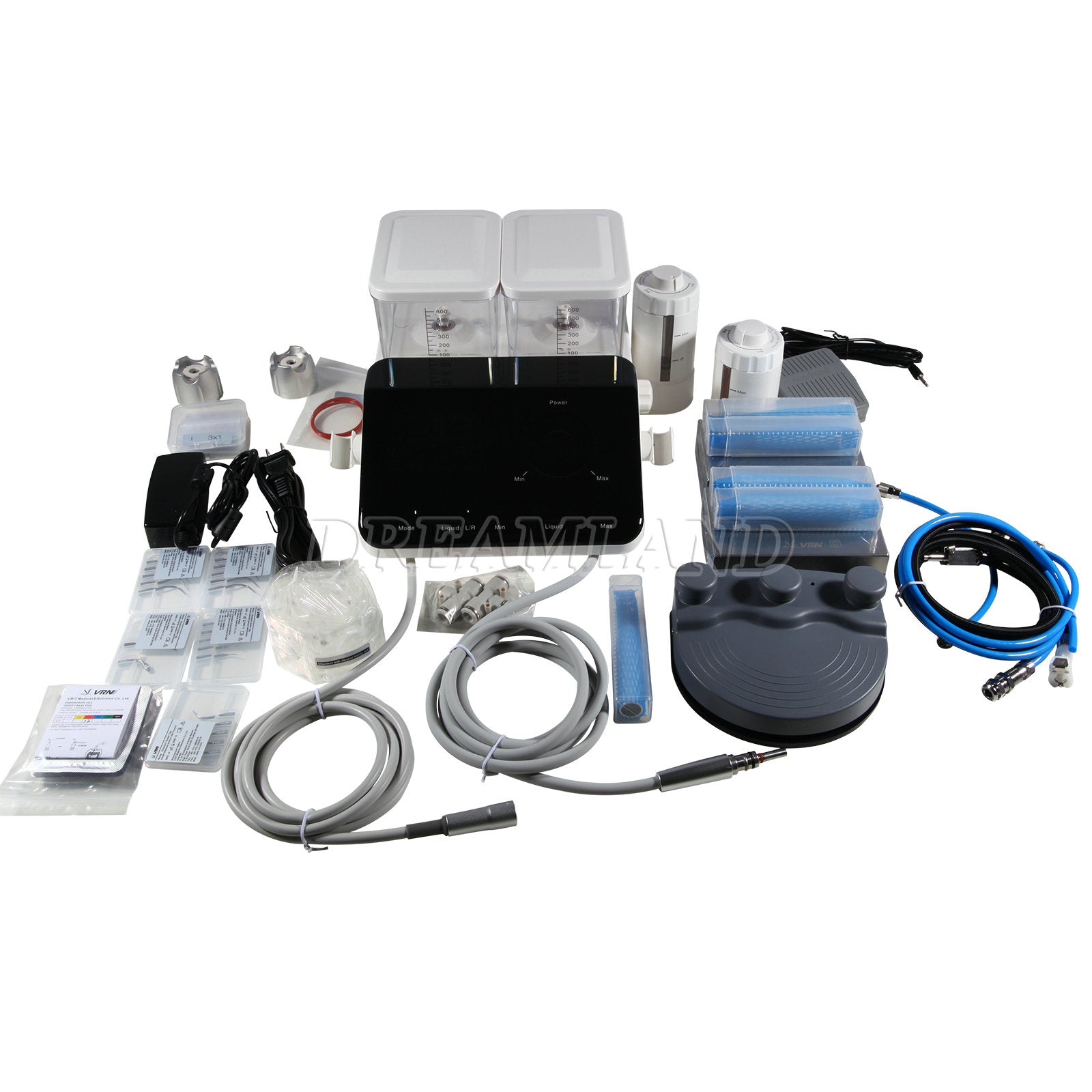 6in1 Dental Ultrasonic Scaler + Air Polisher Sandblasting&LED Scaler Handpiece+Bottle