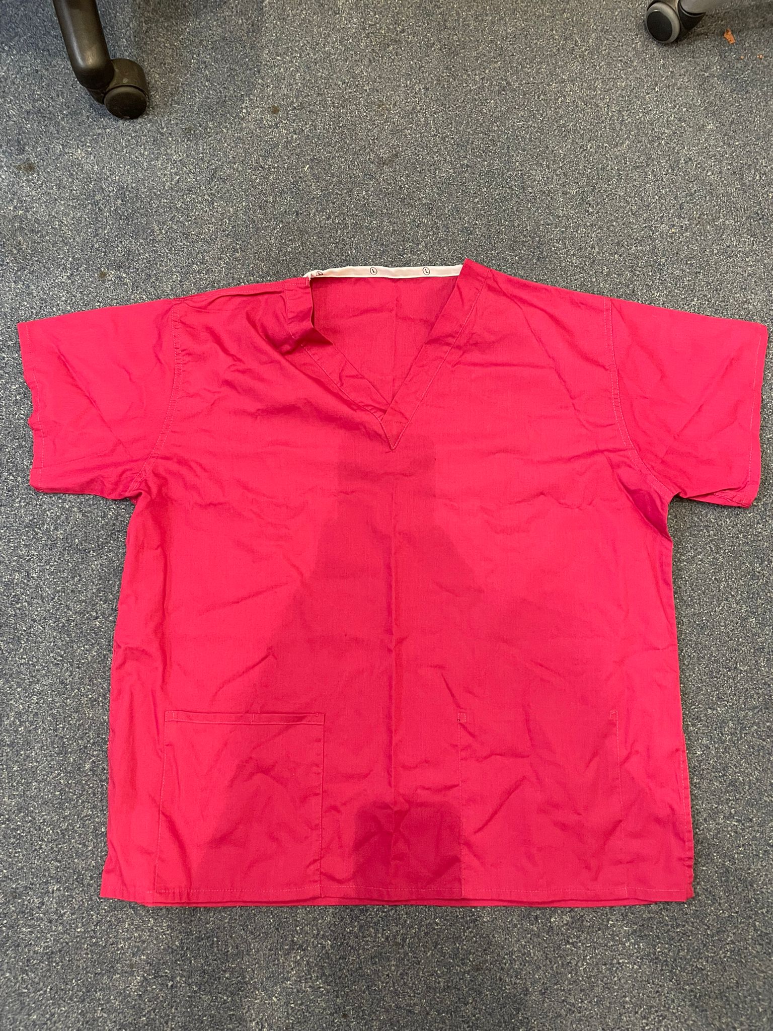 Dark Pink Medical Scrub Set – Unisex Healthcare Uniform (Top & Trousers)