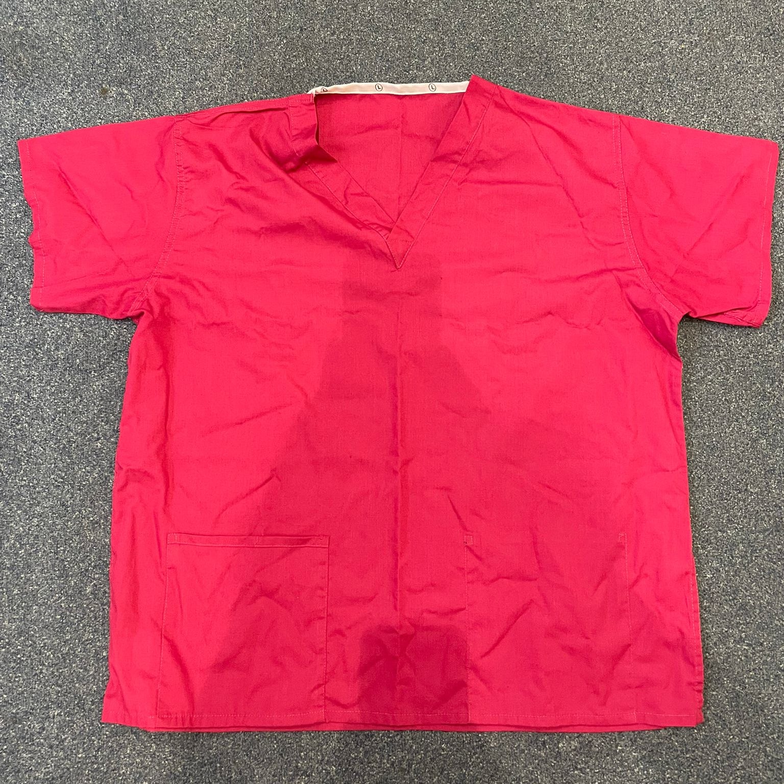 Dark Pink Medical Scrub Set – Unisex Healthcare Uniform (Top & Trousers)