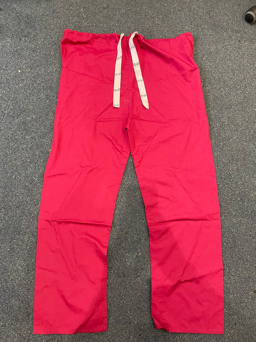 Dark Pink Medical Scrub Set – Unisex Healthcare Uniform (Top & Trousers)