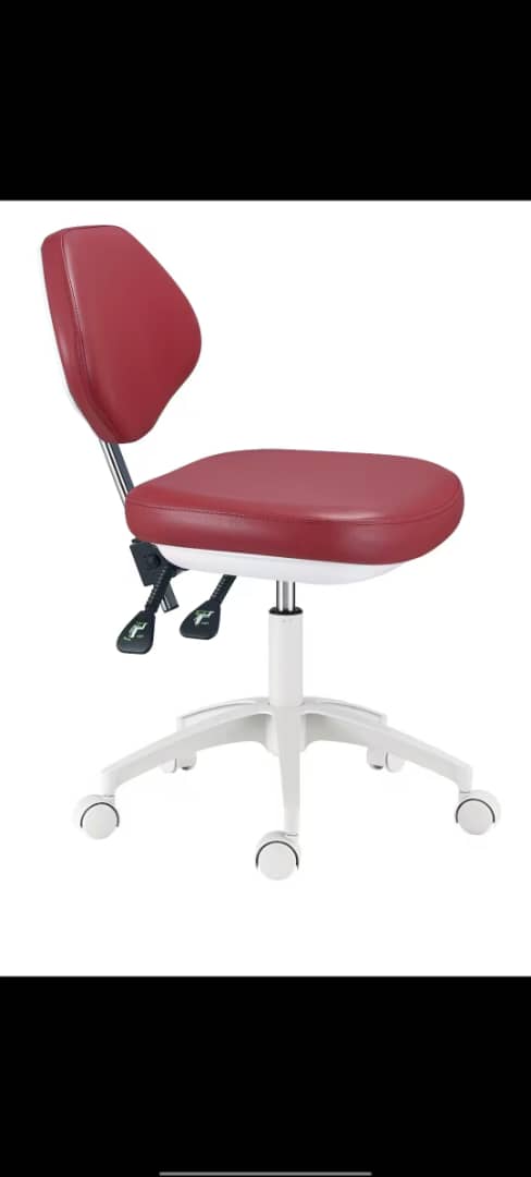 Dental Adjustable Doctor's Stool Chair 360° Rotation Armrest