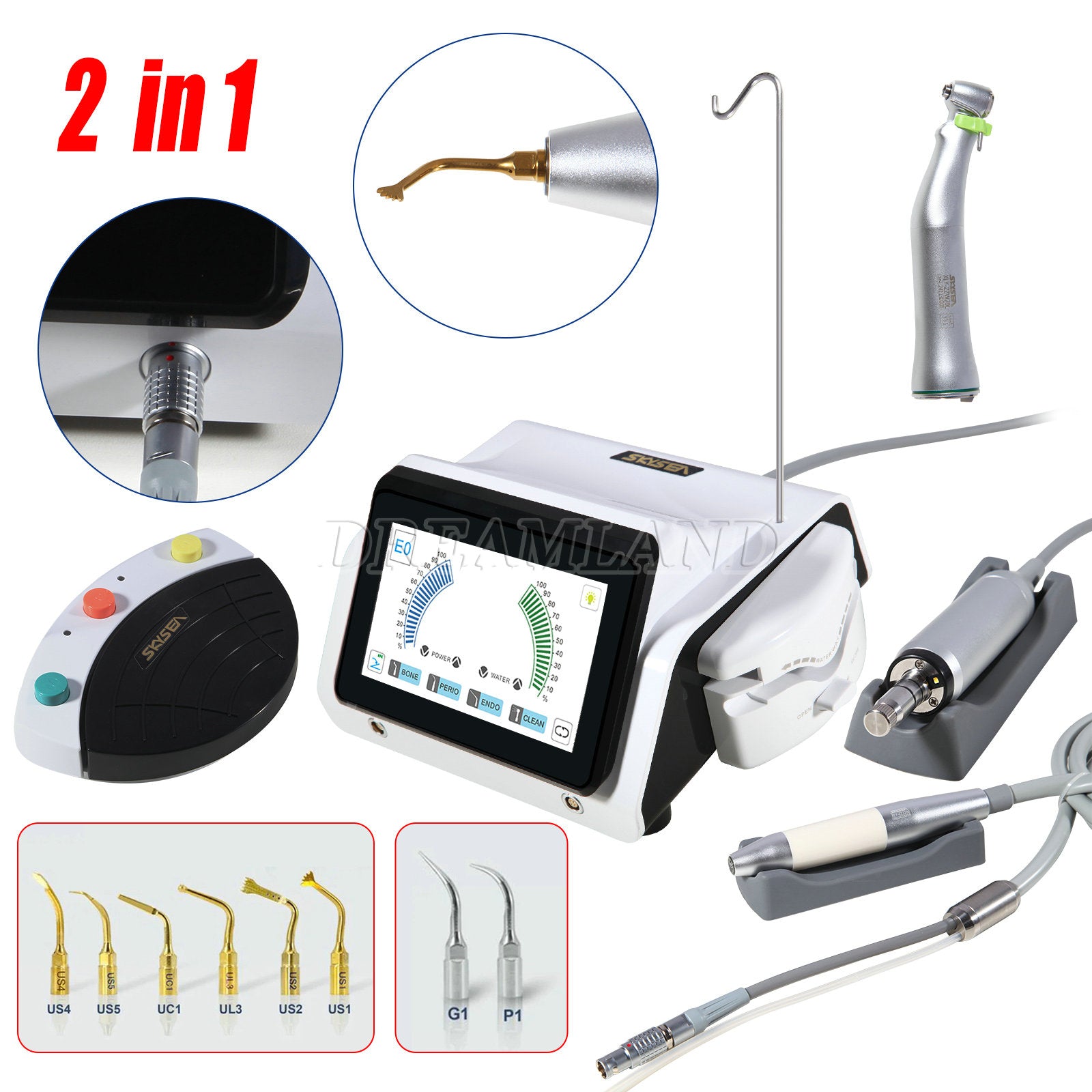 Dental Piezo Motor Device 2IN1 SURGIC TOUCH Bone Cutter Surgery & Implant