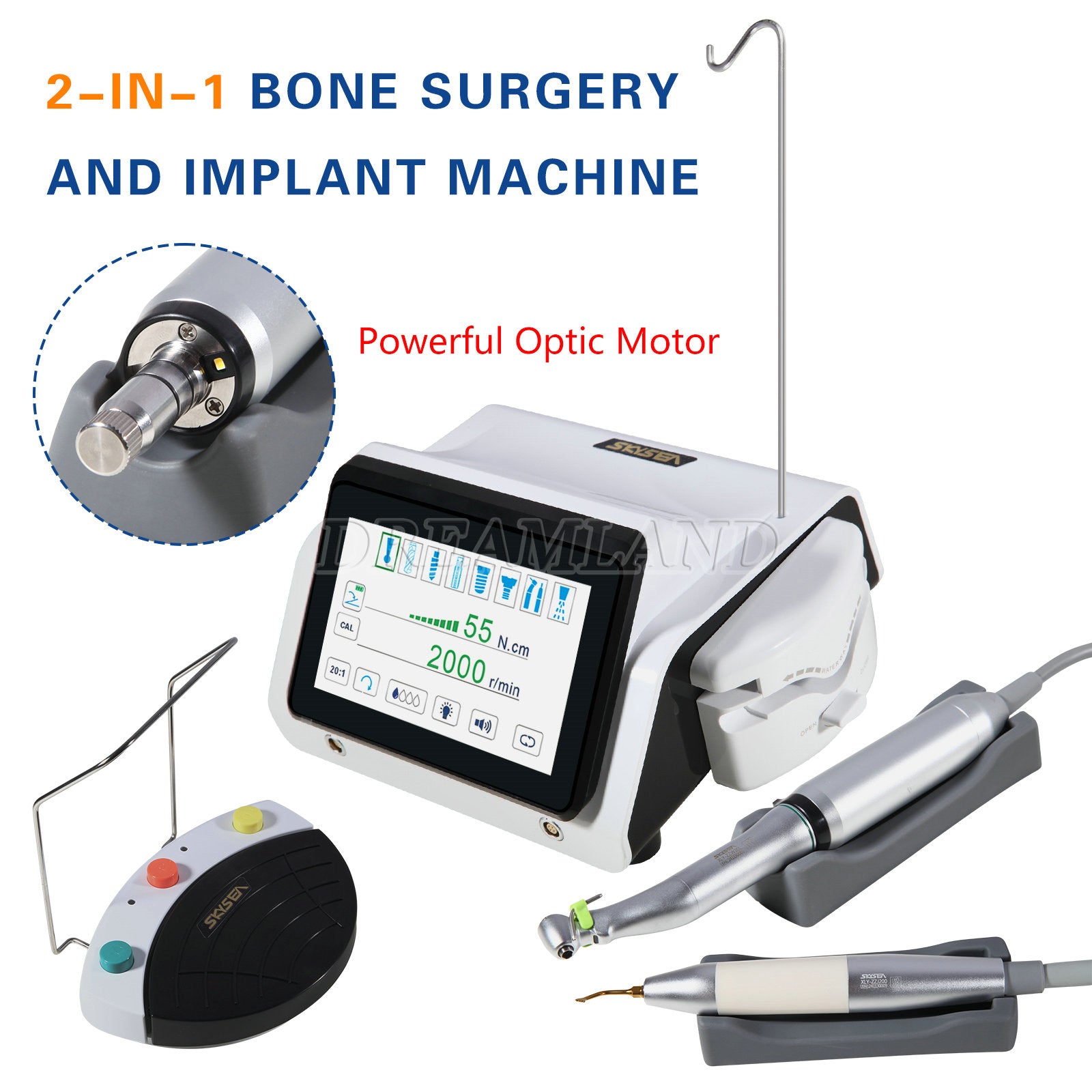 Dental Piezo Motor Device 2IN1 SURGIC TOUCH Bone Cutter Surgery & Implant