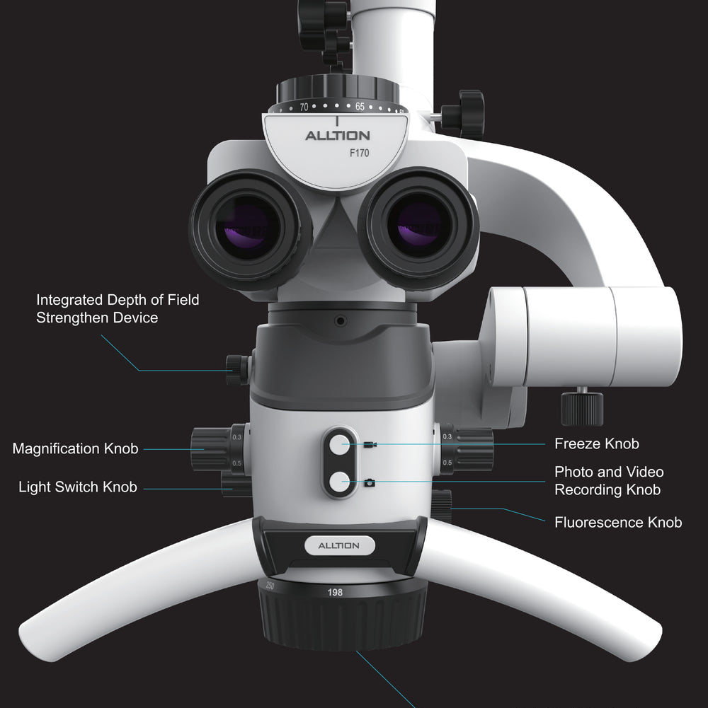Am5 Microscope AM-5000 Dental Microscope with Built-in 4K Camera & Fluorescence Illum ...