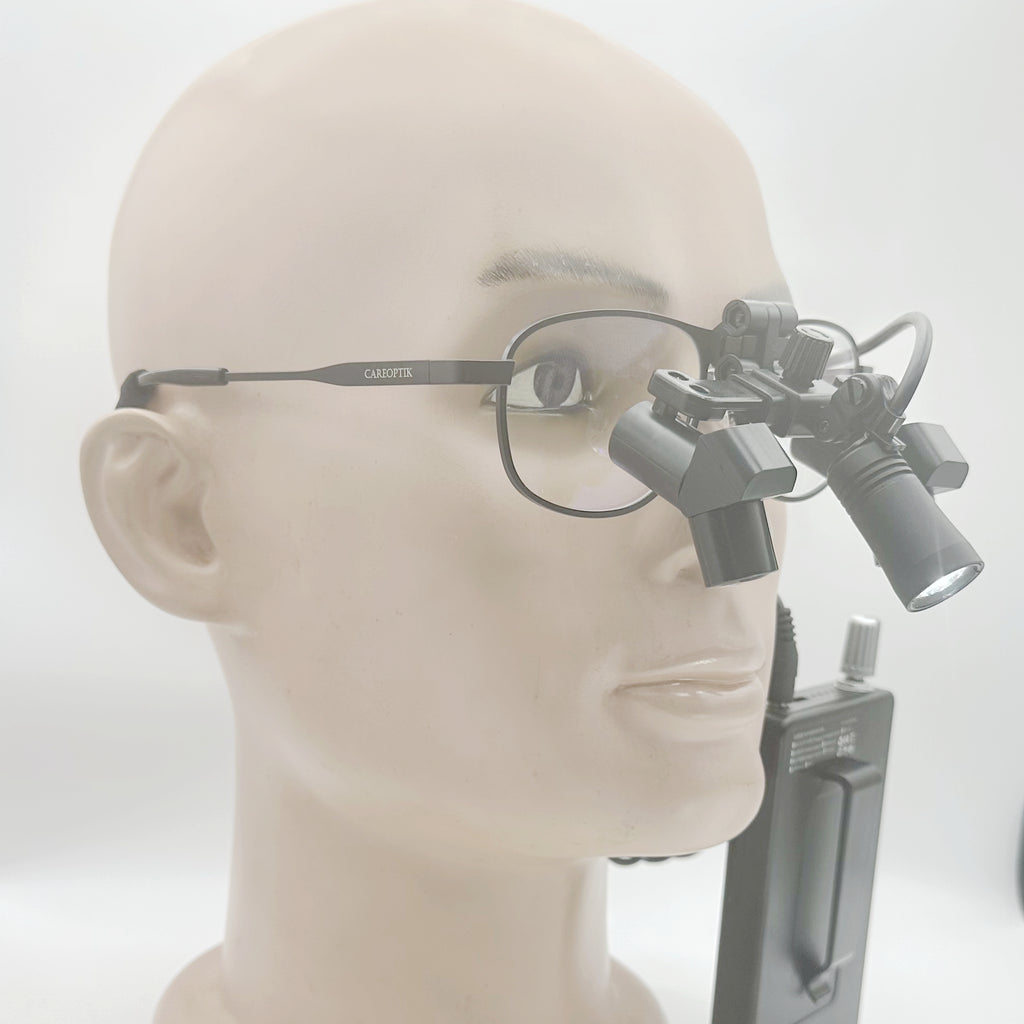 Flip Up  ERGO Prisamtic Loupes 3.5X 4.5X 5.5X 6.5X  with LED light CHL-JCM08P-CP