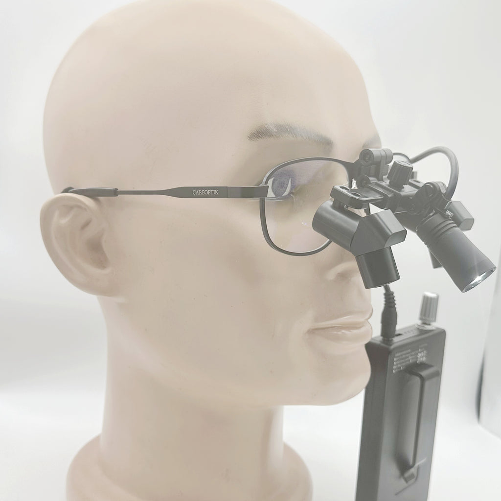 Flip Up  ERGO Prisamtic Loupes 3.5X 4.5X 5.5X 6.5X  with LED light CHL-JCM08P-CP