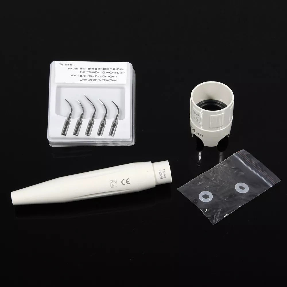 Dental Ultrasonic Piezo Scaler 2*Bottles Handpiece 5 Tips Fit DTE Satelec