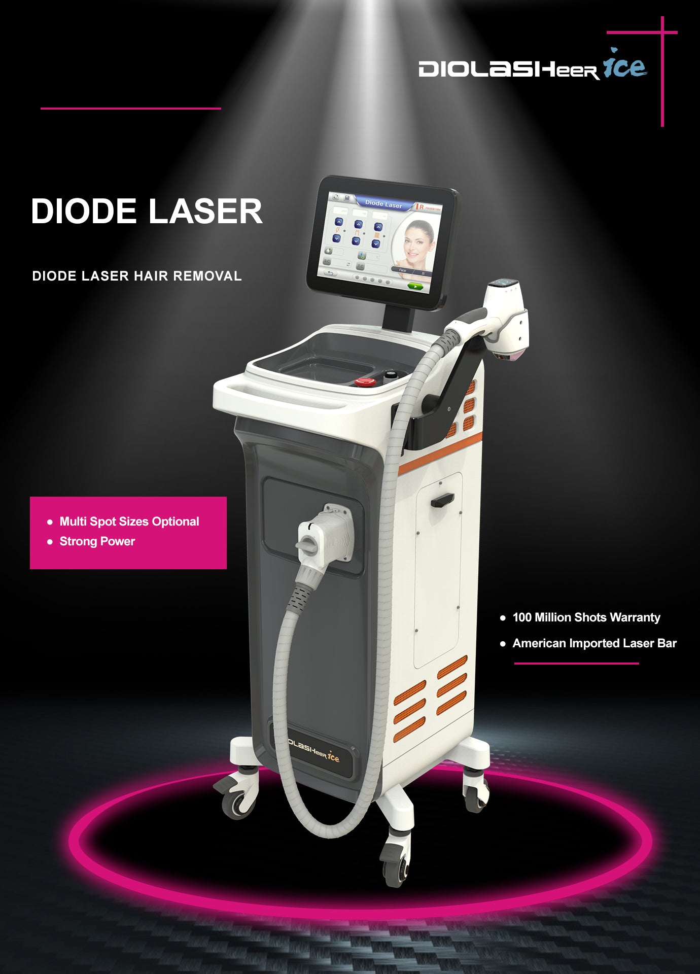 2000W  Diode laser hair removal machine