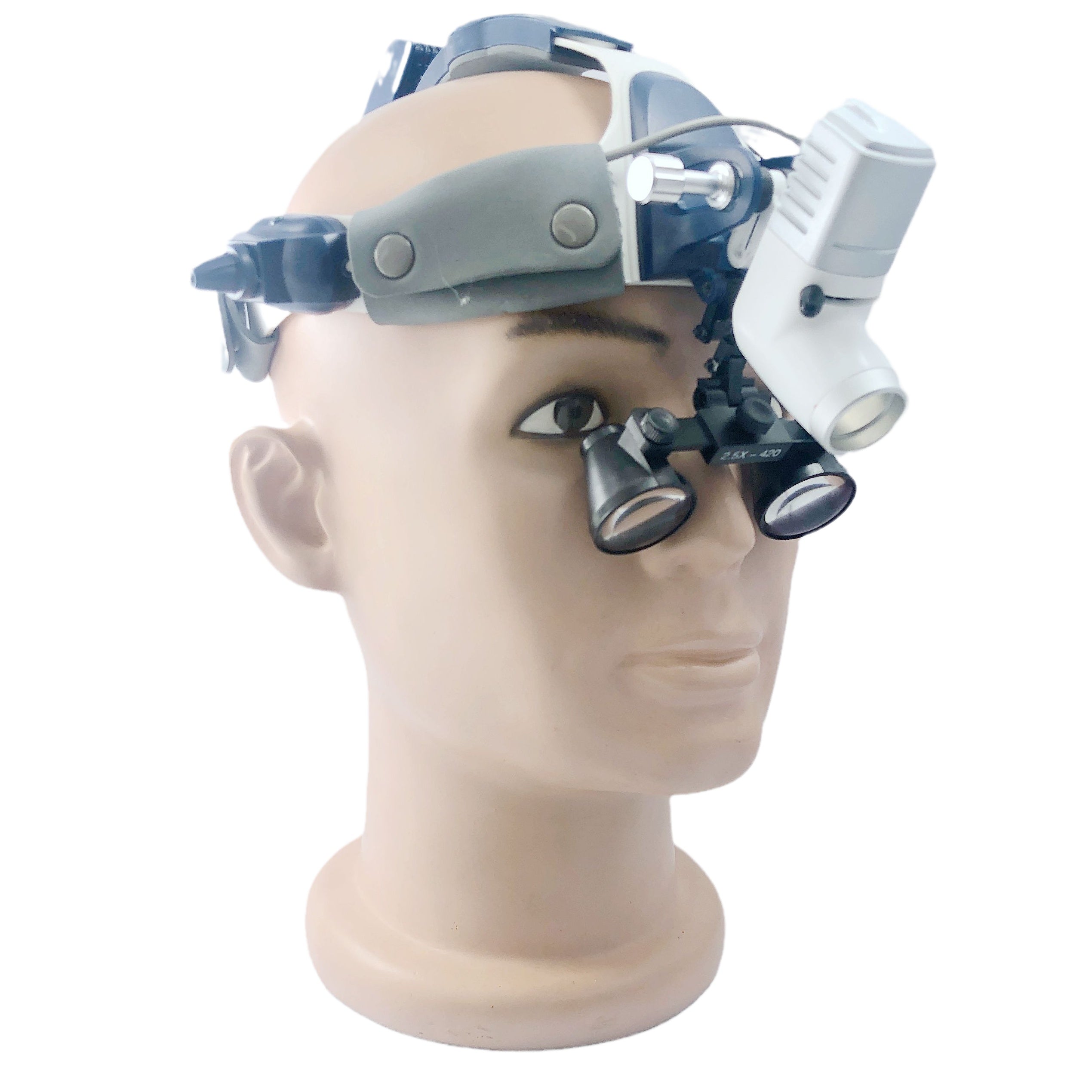 Headband Surgical LED light CKD205AY-2 with Galilean Loupes 2.5X 3.0X 3.5X  5W  (cordless)    2 pieces  battery