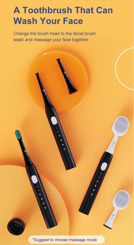 Infly P20C Sonic electric toothbrush with dental calculus Remover and facial cleaner