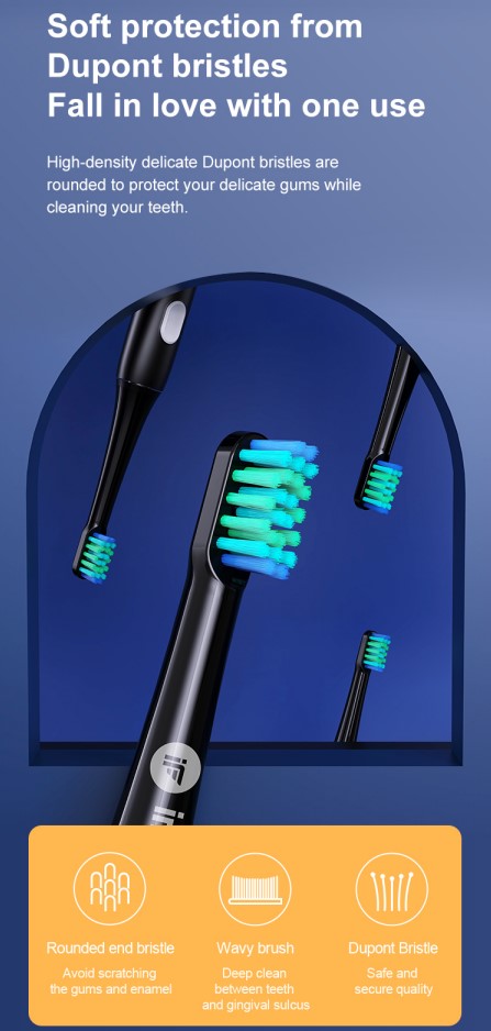Infly P20C Sonic electric toothbrush with dental calculus Remover and facial cleaner