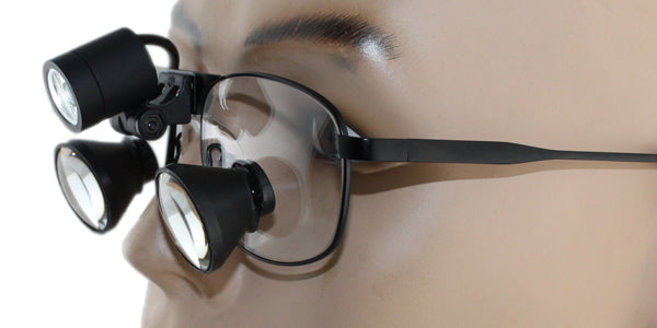 Custom Made TTL loupes Pure Titanium Frames 2.5x/3.0x/3.5x with LED light H60