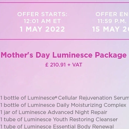 Luminesce Skincare - Promotional Offer